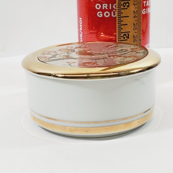 Chokin Art Japan Covered Dish 24 kt Gold - Picture 5 of 6